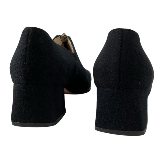 Salvatore Ferragamo Black Pony Hair Square Toe Block Heels Size 9 Made in Italy - Picture 4 of 14